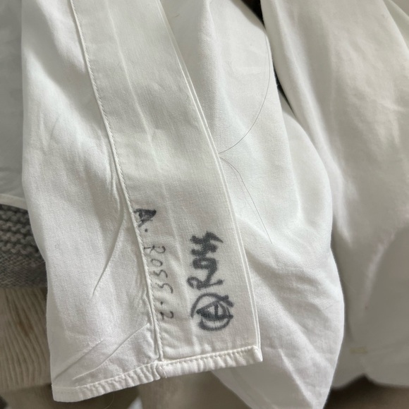 Giorgio Armani Le Collezioni Tuxedo Bib Long Sleeve Button Down Shirt 15.5/39 - Picture 11 of 11